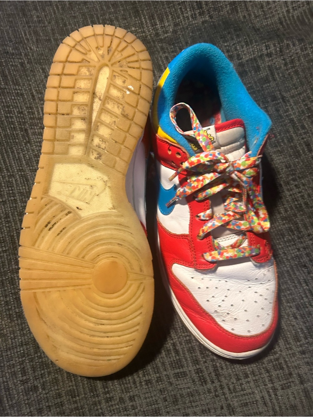Nike Multicolor Low-Top Athletic Sneakers - Red/White/Blue/Yellow